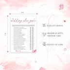 Wedding Shower Games Cards, Wedding Shoe Game, Bridal Shower Games 25 Guests, Engagement Party Wedding Games for Guests, Pink Ribbon Bow Wedding Party Supplies - E04