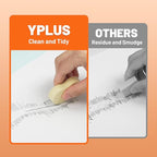 Yplus Eraser Line - Hipolymer Pencil Erasers for School Office, Cute White Rubber Eraser for Kids, Artist No Residues, 6 Pcs Stocking Stuffers for Kids Toddler