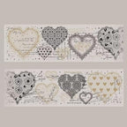 3pcs Vintage Lace Tape Cutout Art Lace Black White Stickers Roll Sticker PET Reusable Exquisite Lace Heart Pattern Tape for DIY Scrapbook Album Journal Photo Frames Decor