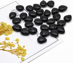 LE SKY 50 Pcs Natural Stone Beads Waterdrop Shape Healing Chakra Polished Assorted Crystal Quartz Agate Stone Charms for Jewelry Making Necklace Bracelet