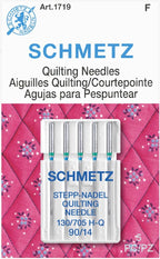 SCHMETZ Quilting Needles - Size 90/14, 5-Needle Cards, Pack of 1