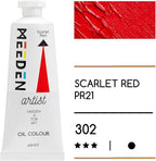 MEEDEN Artist Grade Oil Paint: Scarlet Red - 60ml/2oz Tube - Professional Art Paints for Canvas Painting