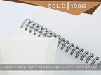 Bachmore Sketchpad 9X12 Inch (68lb/100g), 100 Sheets of Spiral Bound Sketch Book for Artist Pro & Amateurs | Marker Art, Ink Art, Colored Pencil, Acrylic Paint, Charcoal for Sketching