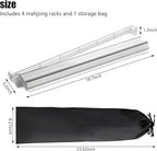 Set of 4 Mahjong Tile Holder, Acrylic Mahjong Racks with Pushers 18" Comes with Storage Bag, Enhanced wear Resistance, Suitable for Parties, Birthdays, Thanksgiving, Christmas