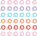Hilsayum 120pcs Knitting Stitch Rings Plastic Stitch Markers with Transparent Storage Box Multicolor Crochet Locking Ring for DIY Sewing (Multicolor)