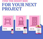 GRANOTONE Chalk Paint for Furniture | Matt-Finish Water-Based Acrylic Paint for Wood, Walls, Metal, Glass, Paper, Fabric Canvas | Maximum Coverage Chalk Paint for Kids & Adults, 120 Ml (WHITE)