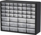 Akro-Mils 10124 24 Drawer Plastic Parts Storage Hardware and Craft Cabinet, 20-Inch x 16-Inch x 6.5-Inch, Black