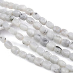Natural Spectrolite Cuboid Stone Loose Semi Gemstone Beads for Jewelry Making 8mmx12mm 38cm/Strand