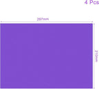DMiotech 4Pcs Correction Gel Light Filter Overlay Transparent Plastic PVC Sheets Matte Purple for Photo，Film,Video