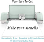 10 Sheets 10 mil Mylar Sheet, 12 x 12 inch Milky Translucent Plastic Blank Stencils, Reusable Stencil Template Material, Make Your Own Stencil