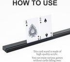 Playing Card Holders 13.4 Inches Black Acrylic Solid Card Holder for Playing Card Games (4 pcs., Black)