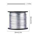 Aluminum Craft Wire, 75 Feet 1.5mm/ 16 Gauge Silver Bendable Soft Metal Aluminum Wire Roll Bulk for DIY Crafts Sculpting Jewelry Making