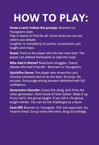 SHIMANY Over The Hill Hilarious Party Card Game for Boomers & Youngsters. Great for Birthdays, Family Gatherings & Adult Game Night