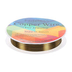 HARFINGTON 49ft Jewelry Wire, 28 Gauge (0.3mm) Brass Craft Soft Metal Tarnish Resistant Copper Beading Wire for Jewelry Making Supplies Crafting, Ancient Blue