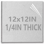 1/4Inch Thick Aluminum Sheets & Plates, 12” x 12”Heavy Duty Aluminum Plates with Protective Film, 6061 Flat Plain Panel Plate Solid Metal Sheet Plate for Crafting Structural Framing Base Plate