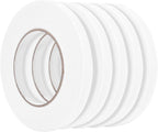 Double Sided Foam Tape 0.39In x 16.5FT 5 Pack, Mounting Tape Heavy Duty, Strong Adhesive Weatherproof Seal Strips for DIY Craft Picture Poster, Car & Gap Filling Mountings, Home Office Decor (White)