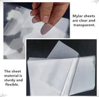 8 Sheets 7.5 mil Acetate Mylar Sheet 12 x 24 inch Transparent PET Blank Stencil Sheet for Cricut, Silhouette, Craft Template Material