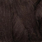 Kondoos Natural Wool roving, 8 OZ. Best for Needle Felting, handcrafts and Spinning. Natural Colours, un-Dyed. (Brown Dark Chocolate, 8 oz)