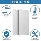 2Pcs 304 Stainless Steel Sheets Metal 6" x 12" x 1/64" (0.02") Inch 304 Stainless Steel Plates 0.50MM Stainless Steel Shim Stock Plates Metal Sheets for Crafting, DIY, Stovetop, Snow Frosted Surface