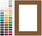 Poster Master Aged Oak Matboard – 4-Ply Acid-Free Picture Mat Board with 45° Beveled Cut, Made in USA, Custom Cut to Any Size, 1/16" Thickness for Framing & Displays