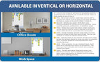 Sky Blue 7-Column Task, Goals & Objective Wall Vertical Organizer 48" x 32". Complete with Marker