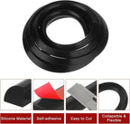 uxcell Flexible Molding Trim, 118 Inch Flexible Quarter Round Molding Silicone Peel and Stick Trim Self Adhesive Shower Water Barrier for Corner Decor Bathroom Kitchen, Black