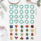 20pcs Basic Shape Geometric Clay Cutters, Polymer Clay Cutting Tools for Earrings Jewelry Making, Clay Jewelry Making Kit