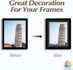 MBC MAT BOARD CENTER, 5 Pack 8x10 for 7x9 Black Picture Mats Frame Mattes, Bevel Cut, Acid Free, 4-ply Thickness