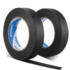 Painter's Tape, 1"(25mm) x 60 yd (120 Yards Total), 2 Rolls - Black Painting & Masking Tape - Multi Surface Use - 14 Day Clean Release Trim Edge Finishing Tape