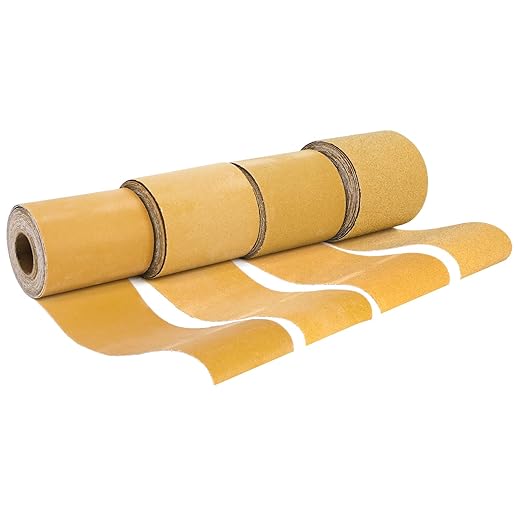 TOPZEA PSA Longboard Sandpaper Rolls Set, 80/120/220/320 Grit, Total 20 Yards, 2-3/4" Wide, 4 Grits Continuous Longboard Sanding Paper for Automotive Body, Woodworking, Air File & Hand Sander Blocks
