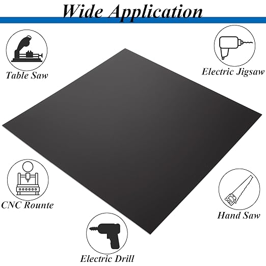 4PCS 12 x 12 x 1/32 (0.04”) Inch Anodized Aluminum Sheet, Black Aluminum Engraving Blanks, 0.8MM Thin Metal Plates for Laser Engraving, Crafting, DIY, House Decoration