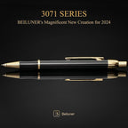 BEILUNER Luxury Gel Pen with 24K Gold Electroplating Finish, Black Piano Lacquer, Luxury Grade Craftsmanship, Best Gel Pen Gift Set for Men and Women