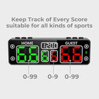 Mini Digital Scoreboard - Portable Tabletop Scoreboard for Games, Wireless Battery Powered Electronic Scoreboard with Buzzer, Score Keeper for Ping Pong/Cornhole/Basketball/Volleyball