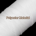 uxcell Leather Sewing Waxed Thread, 55 Yards / 50m 0.8mm 150D Flat Polyester All-Purpose Threads for Leather Crafts, Bookbinding, White