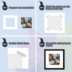 Mat Board Center, Pack of 10, 16x16 for 12x12 White Photo Picture Mats - Acid Free, 4-ply Thickness, White Core - for Pictures, Photos, Framing