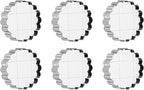 PATIKIL 1" Acrylic Stamp Block, 6Pcs Clear Stamping Block with Grid Lines Decorative Mounting Blocks Round for Scrapbooking DIY Crafts Card Making
