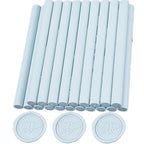 Baby Blue Wax Seal Sticks, ONWINPOR 20pcs Glue Gun Wax Sealing Sticks for Wax Seal Stamp, Light Blue Mini Sealing Wax Sticks Suit for 0.28''Glue Gun (Baby Blue)