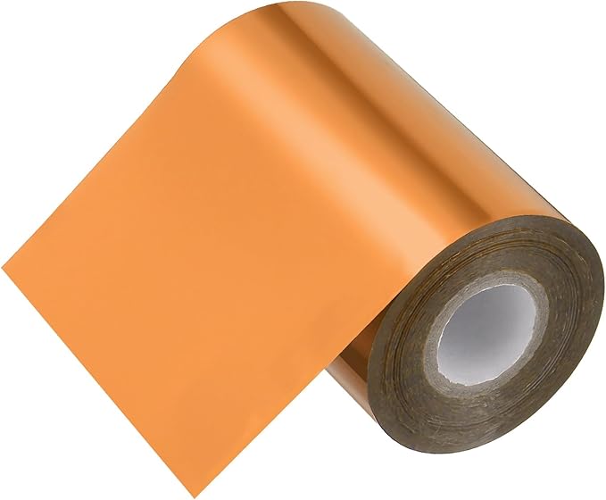 PATIKIL 4"x400Ft Hot Stamping Foil Paper, Heat Transfer Hot Stamping Paper Foil Roll for Leather DIY Logo Decor Craft Gift Package Scrapbook Card, Light Bronze