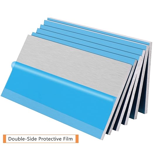 Welding Kit - 6Pack 6061 T651 Aluminum Sheet Metal 3" X 6" X 1/8 Inch Flat Plain Aluminum Plate Weld Practice kit for MIG, TIG, Stick, Arc, Gas and Brazing, Welding Practice kit for Beginners