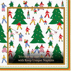 20-ct 13x13 Christmas Paper Decoupage Napkins, 3-Ply Servilletas Tissue Napkin for Dinner and Parties, Disposable Napkins (Christmas Hustle)