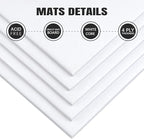 AUEAR, 10 Pack 16x20 Uncut Matte Boards White Photo Mat Board Great for Picture Framing, Print, Artwork