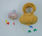 Wrist Pin Cushions, Sewing Needle Cushion kit with 1Pcs Elastic Strap Finger Ring Pincushions, Adjustable Strap Handcraft Needles Holder for Sewing and Quilting (Gold)