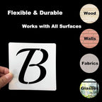 4 Inch Alphabet Letter Stencils for Painting - 70 Pack Letter and Number Stencil Templates with Signs for Painting on Wood, Reusable Cursive Letters Stencils for Chalkboard Wood Signs & Wall Art