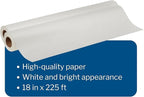 McKesson Medical Exam Table Paper [12 Rolls] – Bed Table Sheet Cover for Diaper Changing, Waxing, Nursing, Chiropractor, Patternmaking, Tracing - Premium Smooth Paper Roll - White, 18 in x 225 ft