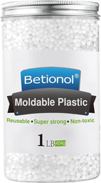 Betionol Moldable Plastic Clay, 1Lb/16oz White Modeling Clay Thermoplastic Beads for DIY Modeling Making Creative Activity, Good Creating Teaching Kits for Adults or Kids