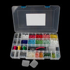 24 Grids Clear Plastic Organizer Box with Adjustable Dividers, Large Bead Storage Box, Craft Storage Container for Art DIY, Crafts Jewelry, Rock Collection, Fishing Tackles, 1 Pack