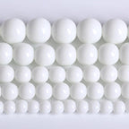 6MM Natural Stone White Porcelain Agate Beads Round Loose Stone Beads for Jewelry and Bracelets Making 120pcs 2 Strands 32"