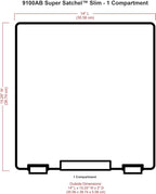 ArtBin 9100AB Super Satchel Slim 1 Open Compartment, Art & Craft Organizer, [1] Plastic Storage Case, Clear