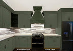 ALL-IN-ONE Paint, Durable cabinet and furniture paint. Built in primer and top coat, no sanding needed. Includes our 30 featured color card - Crete (olive green), 8oz Sample