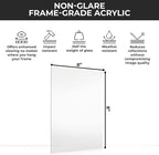 Non-Glare Acrylic Replacement for 8x8 Picture Frame, Replacement Plexiglass for 8x8 Photo Frame, UV-Resistant Non-Glare Acrylic Cover Sheet